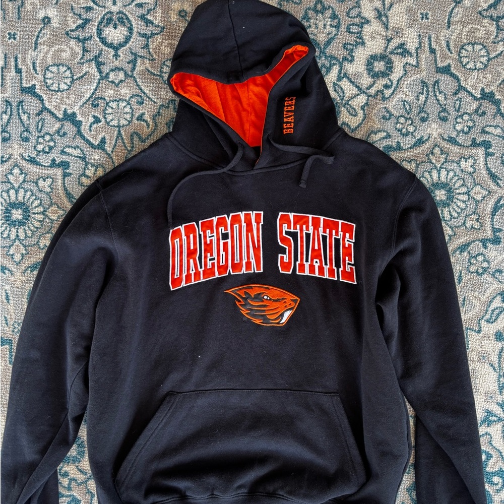 Colosseum Oregon State Black and Orange Hoodie